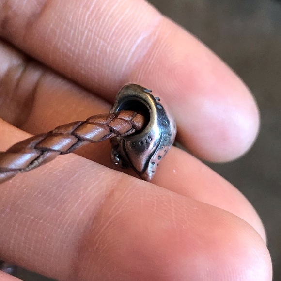 Pandora Leather Bracelet & Necklace Set with 7 Charms - Picture 12 of 12